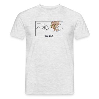 Michel-Ange Création d’Adam Koala Koalabear - T-shirt homme - gris chiné - Devant - AI Model Male 178 dark (178cm)