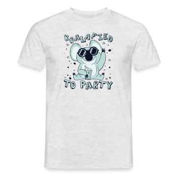 Koalafied To Party Koalabear Amoureux de l’eucalyptus - T-shirt homme - gris chiné - Devant - AI Model Male 178 dark (178cm)