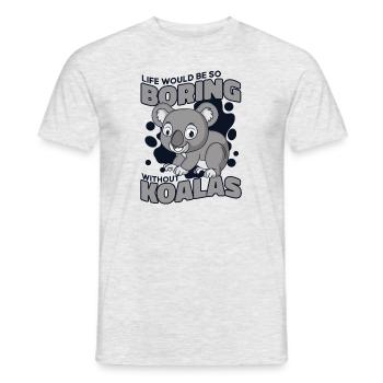 La vie serait ennuyeuse sans l’eucalyptus Koalabear - T-shirt homme - gris chiné - Devant - AI Model Male 178 dark (178cm)