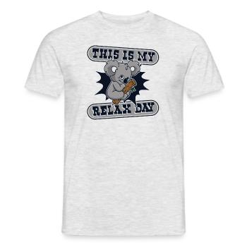 This Is My Relax Day Koalabear Eucalyptus Lover - Men's T-Shirt - heather grey - Front - AI Model Male 178 dark (178cm)