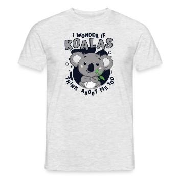 Pense à moi aussi Koalabear Amoureux de l’eucalyptus - T-shirt homme - gris chiné - Devant - AI Model Male 178 dark (178cm)