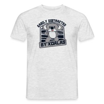 Easily Distracted By Koalas Koalabear Eucalyptus - Men's T-Shirt - heather grey - Front - AI Model Male 178 dark (178cm)