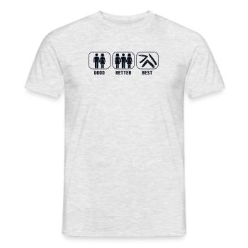 Gut besser beste Messer Metzgermesser Liebhaber Messer - Männer T-Shirt - Grau meliert - Vorne - AI Model Male 178 dark (178cm)
