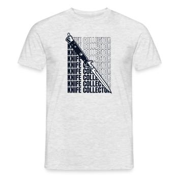 Messersammler Metzgermesser Restaurierungsmesser - Männer T-Shirt - Grau meliert - Vorne - AI Model Male 178 dark (178cm)