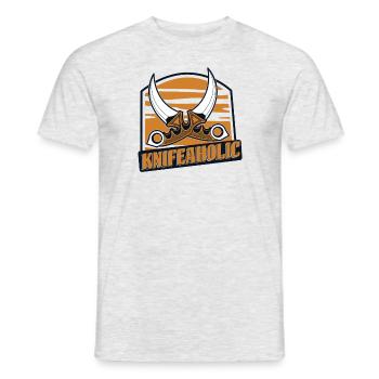 Knifeaholic Butcher Knife Collectible Lover Knife - Men's T-Shirt - heather grey - Front - AI Model Male 178 dark (178cm)