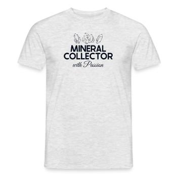 Collectionneur de minéraux avec Passion Géologue Minéral - T-shirt homme - gris chiné - Devant - AI Model Male 178 dark (178cm)