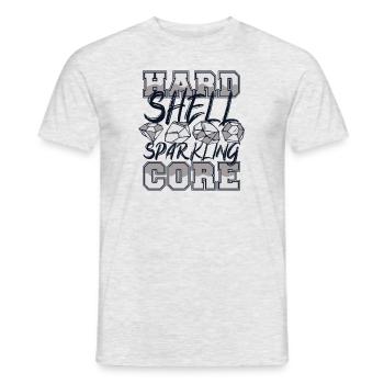 Hard Shell Sparkling Core Geologist Mineral - Men's T-Shirt - heather grey - Front - AI Model Male 178 dark (178cm)