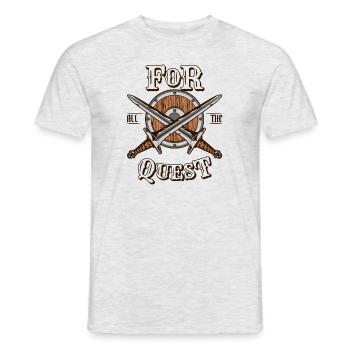 For All The Quest LARPing Armor Weapons Character - Men's T-Shirt - heather grey - Front - AI Model Male 178 dark (178cm)