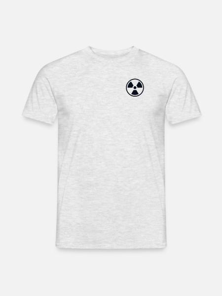 Kernkraft Logo Emblem Energie Uran Kernkraft - Männer T-Shirt - Grau meliert