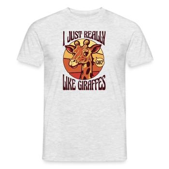 Tout comme les girafes girafes nubiennes - T-shirt homme - gris chiné - Devant - AI Model Male 178 dark (178cm)