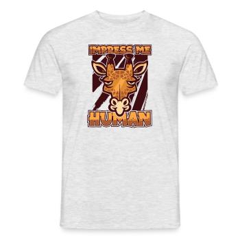 Impress Me Humain Giraffidés Africains Girafe Nubienne - T-shirt homme - gris chiné - Devant - AI Model Male 178 dark (178cm)