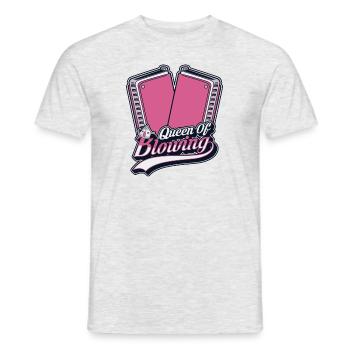 Queen Of Blowing Harmonist Harmonicist Mouth Harp - Men's T-Shirt - heather grey - Front - AI Model Male 178 dark (178cm)