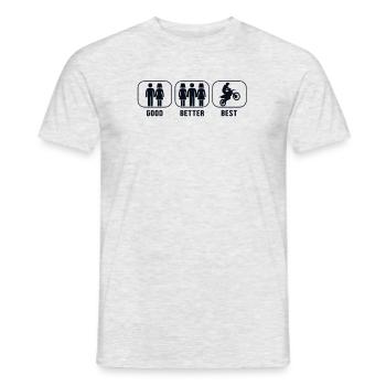 Good Better Best Motocross Racing Supermoto - Men's T-Shirt - heather grey - Front - AI Model Male 178 dark (178cm)