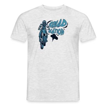 Braap Nation Motorcycle Racing Supermoto Riders - Men's T-Shirt - heather grey - Front - AI Model Male 178 dark (178cm)