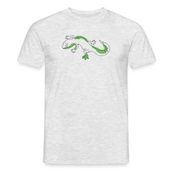 Lineart Gekkota Schopfeidechse Gecko Experte - Männer T-Shirt - Grau meliert - Vorne - AI Model Male 178 dark (178cm)