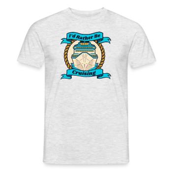 Je préfère être en croisière vacances - T-shirt homme - gris chiné - Devant - AI Model Male 178 dark (178cm)