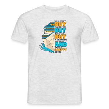 Can't Buy Happiness But Drinking Package Cruise - Men's T-Shirt - heather grey - Front - AI Model Male 178 dark (178cm)