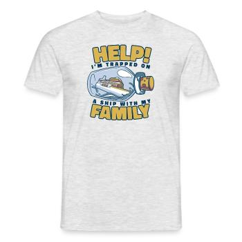 I'm Trapped On A Ship With My Family Cruise - Men's T-Shirt - heather grey - Front - AI Model Male 178 dark (178cm)