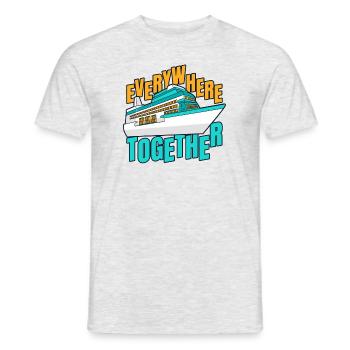 Everywhere Together Cruise Ship Passangers Cruise - Men's T-Shirt - heather grey - Front - AI Model Male 178 dark (178cm)