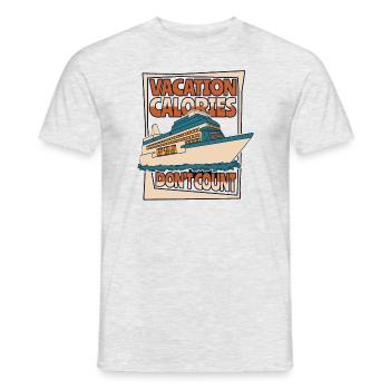 Les calories de vacances ne comptent pas Croisière en bateau de croisière - T-shirt homme - gris chiné - Devant - AI Model Male 178 dark (178cm)