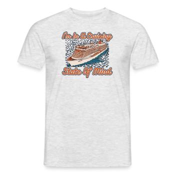 I'm In A Cruising State Of Mind Cruise Ship - Men's T-Shirt - heather grey - Front - AI Model Male 178 dark (178cm)