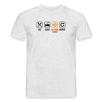 Eat Sleep Eat More Gouda Repeat Maker Queso Gouda - Men's T-Shirt - heather grey - Front - AI Model Male 178 dark (178cm)