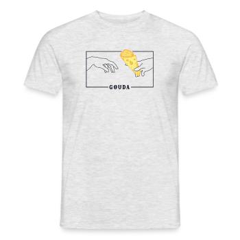 Michelangelo Creation of Adam Gouda Maker Queso - Men's T-Shirt - heather grey - Front - AI Model Male 178 dark (178cm)