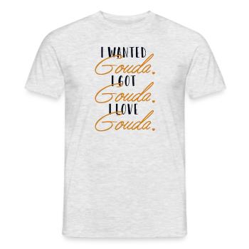 Gouda Love Queso Cheesemonger Maker Lover Gouda - Men's T-Shirt - heather grey - Front - AI Model Male 178 dark (178cm)