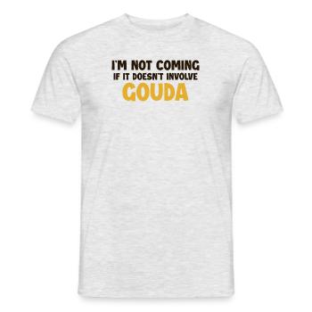 Ne vient pas s’il n’implique pas Gouda Maker - T-shirt homme - gris chiné - Devant - AI Model Male 178 dark (178cm)