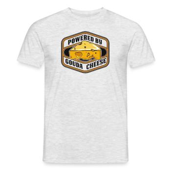 Powered By Gouda Cheese Maker Queso Lover Gouda - Men's T-Shirt - heather grey - Front - AI Model Male 178 dark (178cm)