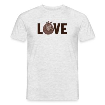 Armadillo Love Pink Fairy Chlamyphoridae - Men's T-Shirt - heather grey - Front - AI Model Male 178 dark (178cm)