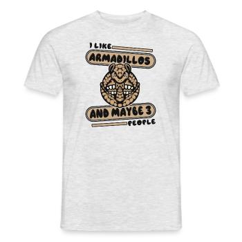 J’aime les tatous et peut-être 3 personnes fée rose - T-shirt homme - gris chiné - Devant - AI Model Male 178 dark (178cm)