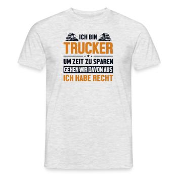 Trucker hat immer Recht Trucker Truckie Legends - Men's T-Shirt - heather grey - Front - AI Model Male 178 dark (178cm)