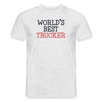 World's Best Trucker Trucker Legends Truckie - Men's T-Shirt - heather grey - Front - AI Model Male 178 dark (178cm)