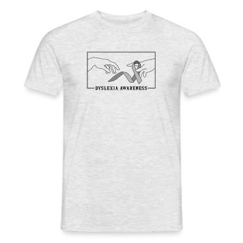 Michelangelo Schöpfung von Adam Legasthenie Legasthenie - Männer T-Shirt - Grau meliert - Vorne - AI Model Male 178 dark (178cm)