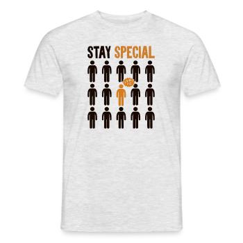 Séjour spécial Apraxie Dyslexie Articulation - T-shirt homme - gris chiné - Devant - AI Model Male 178 dark (178cm)