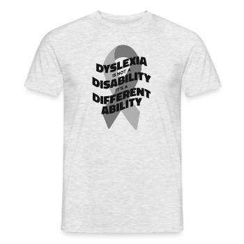 Legasthenie ist keine Behinderung Legasthenie Apraxie - Männer T-Shirt - Grau meliert - Vorne - AI Model Male 178 dark (178cm)