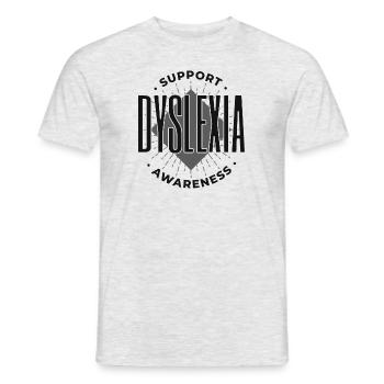 Unterstützung Legasthenie-Bewusstsein Legasthenie-Apraxie - Männer T-Shirt - Grau meliert - Vorne - AI Model Male 178 dark (178cm)