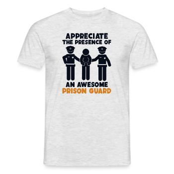 Schätzen Sie die Anwesenheit von Awesome Correctional - Männer T-Shirt - Grau meliert - Vorne - AI Model Male 178 dark (178cm)