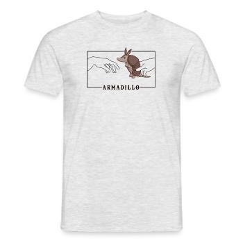 Michelangelo Creation of Adam Armadillo Pink - Men's T-Shirt - heather grey - Front - AI Model Male 178 dark (178cm)