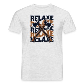 Relax Axe Throwing Game Competition Professional - Men's T-Shirt - heather grey - Front - AI Model Male 178 dark (178cm)