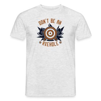 Ne soyez pas un jeu de lancer de hache Axehole Thrower - T-shirt homme - gris chiné - Devant - AI Model Male 178 dark (178cm)