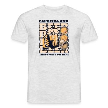 Capoeira And Beer That's Why I'm Here Ginga Dance - Men's T-Shirt - heather grey - Front - AI Model Male 178 dark (178cm)