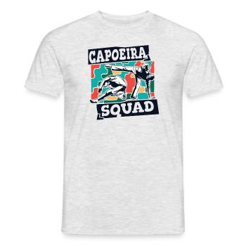 Danse de l’équipe de capoeira Ginga Capoeirista - T-shirt homme - gris chiné - Devant - AI Model Male 178 dark (178cm)
