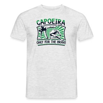 Capoeira uniquement pour les courageux Ginga Capoeirista - T-shirt homme - gris chiné - Devant - AI Model Male 178 dark (178cm)