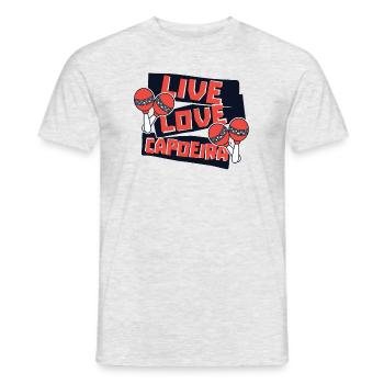 Live Love Capoeira Ginga Capoeirista Danse - T-shirt homme - gris chiné - Devant - AI Model Male 178 dark (178cm)