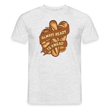 Toujours prêt à pétrir la pâte à pain de la machine à pain - T-shirt homme - gris chiné - Devant - AI Model Male 178 dark (178cm)