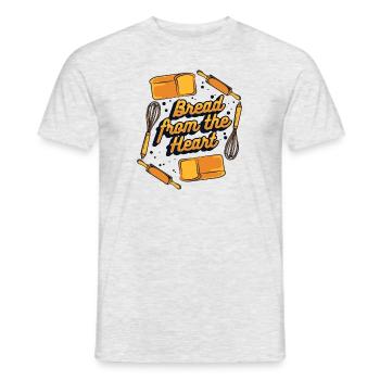 Bread From The Heart Bread Dough Bread Maker - Men's T-Shirt - heather grey - Front - AI Model Male 178 dark (178cm)