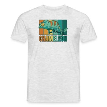 Panthère rétro voilée Chamaeleonidae amant - T-shirt homme - gris chiné - Devant - AI Model Male 178 dark (178cm)