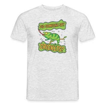 Did Someone Say Crickets Panther Veiled Lover - Men's T-Shirt - heather grey - Front - AI Model Male 178 dark (178cm)